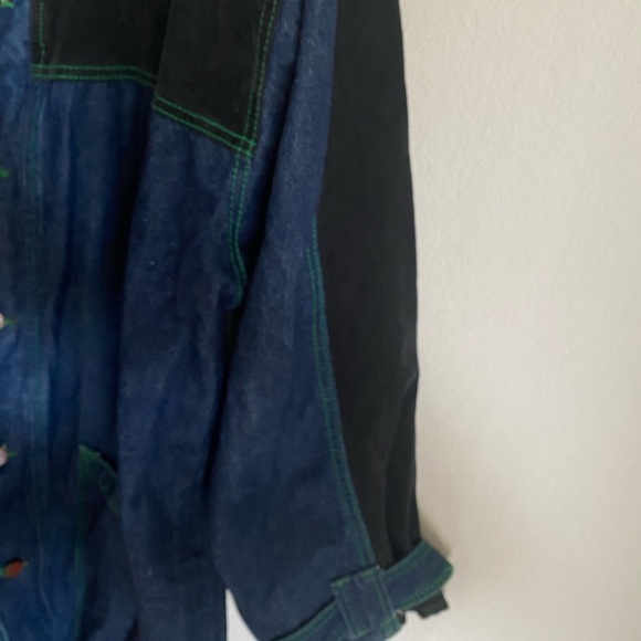 Rare Vintage Cross Colours Dig It Long Denim Chore Jacket Streetwear HipHop 1/XL - Picture 9 of 15